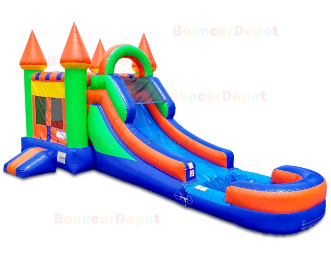 Wet Dry Castle Combo Bounce House