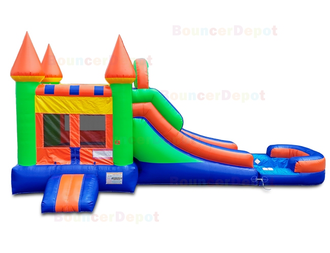 Wet Dry Castle Combo Bounce House