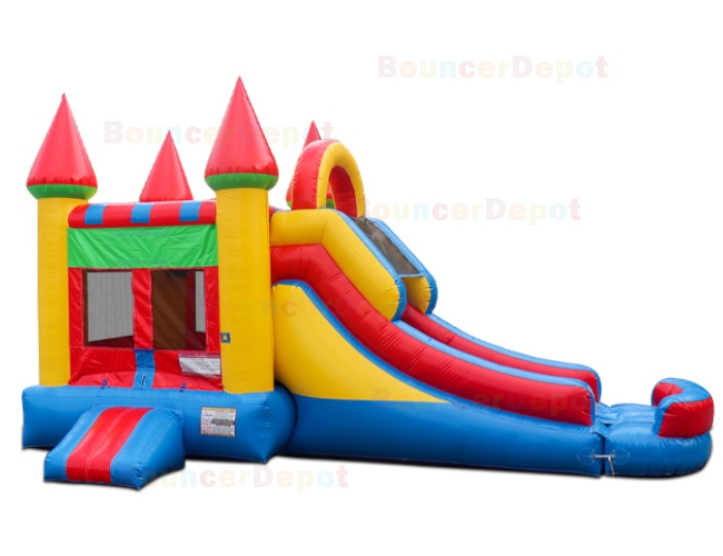 Bright Compact Castle Combo Jump House