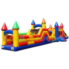 Rainbow Castle Obstacle Bounce House