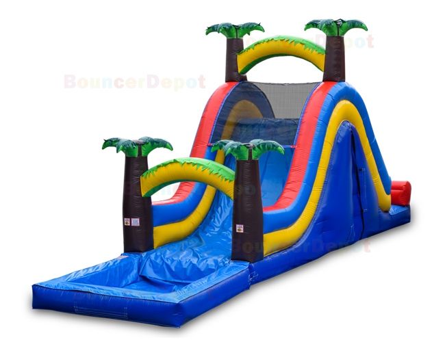 Palm Tree Tropical Inflatable Pool Slide