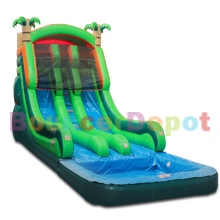 18 Ft Double Lane Tropical Wet Dry Slide