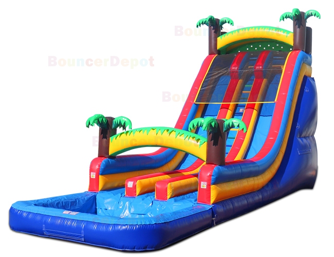 21 Ft Front Load Tropical Water Slide