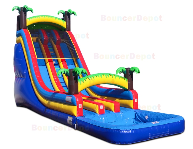 21 Ft Front Load Tropical Water Slide