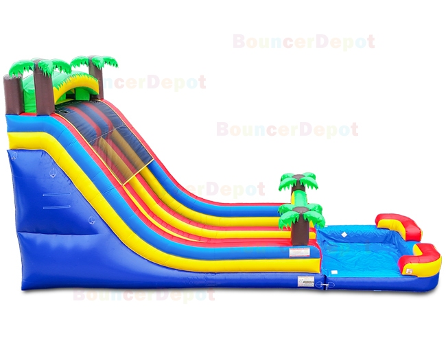 21 Ft Front Load Tropical Water Slide