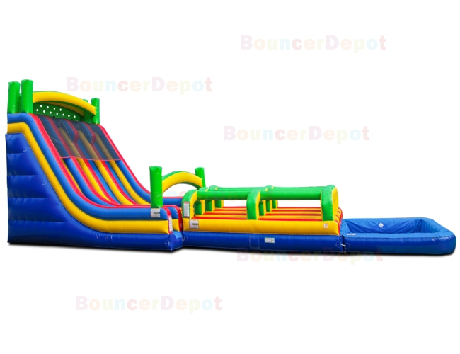 22 Ft Triple Lane Water Slide And Slip