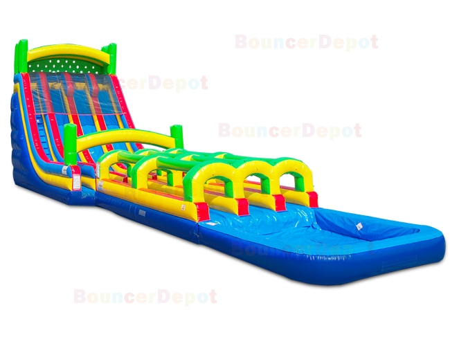 22 Ft Triple Lane Water Slide And Slip