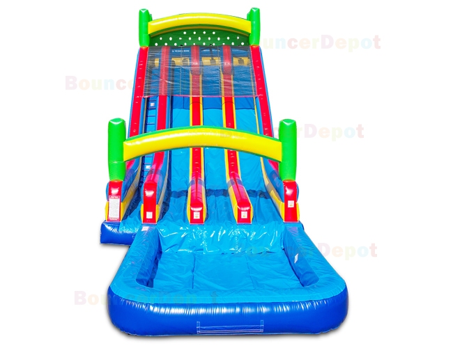 22 Ft Triple Lane Water Slide