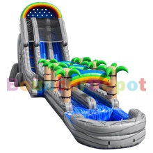 22 High Double Lane Marble Gray Water Slide