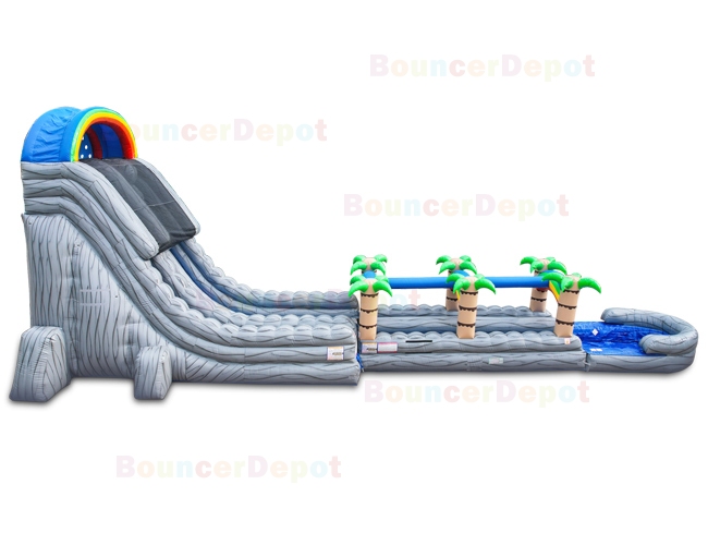 22 High Double Lane Marble Gray Water Slide