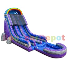 Purple Waves Water Slide W Pool