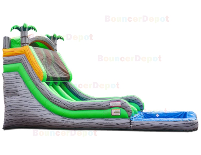 18 Feet Double Lane Marble Gray Water Slide