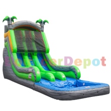 18 Feet Double Lane Marble Gray Water Slide