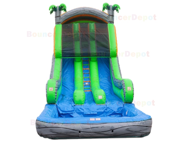 18 Feet Double Lane Marble Gray Water Slide