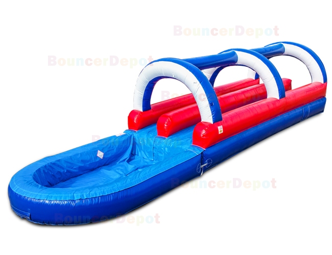 Patriotic Double Lane Slide And Slip