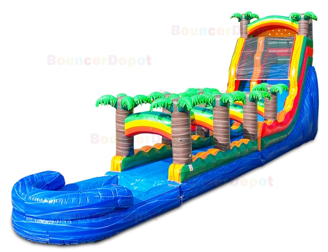 20 Feet Tropical Slide And Slip N Splash