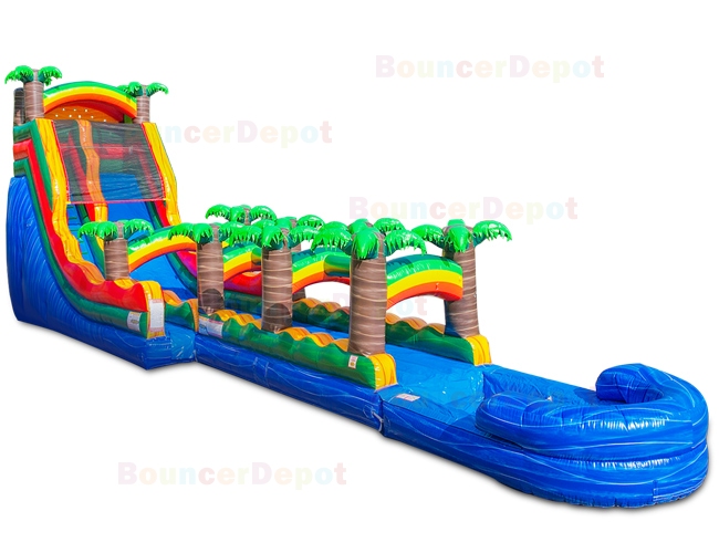 20 Feet Tropical Slide And Slip N Splash