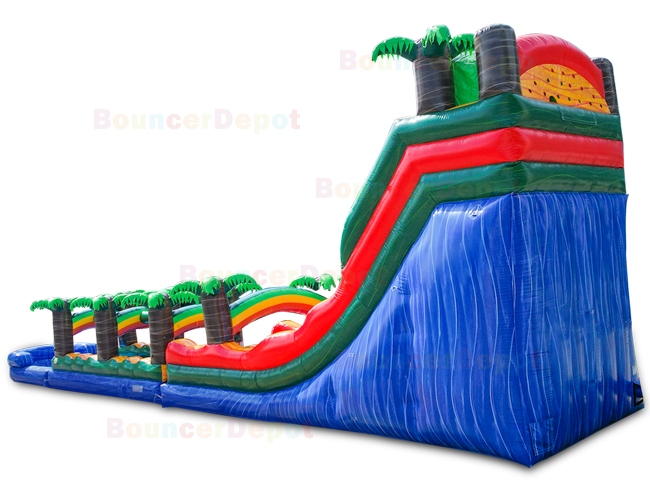 20 Feet Tropical Slide And Slip N Splash