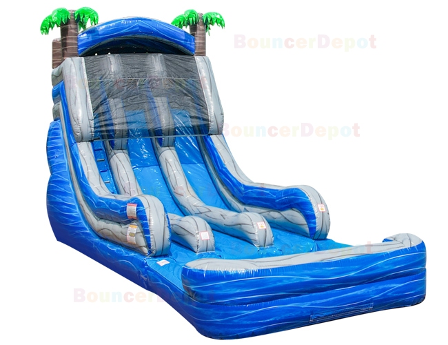 Marble 18 Feet Double Lane Marble Gray Water Slide