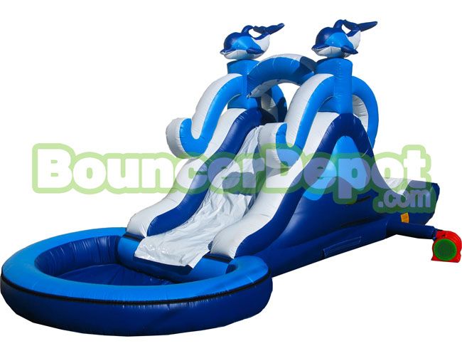 Residential 12 Feet Blowup Waterslides