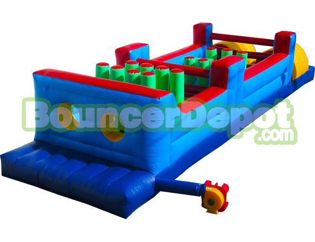 35 Feet Interactive Obstacle Commercial Inflatable