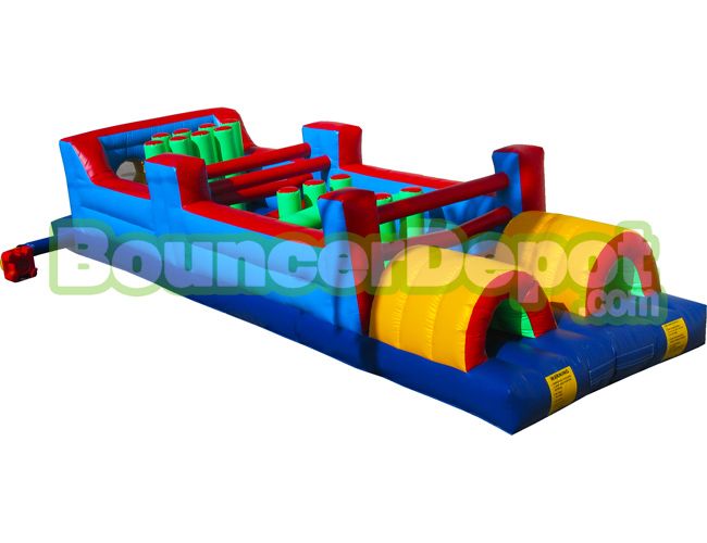 35 Feet Interactive Obstacle Commercial Inflatable