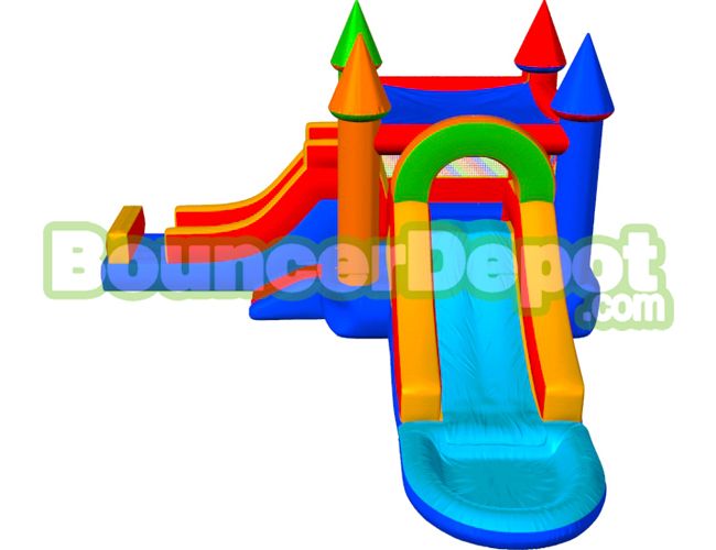 Double Slide Combo Castle Bounce House