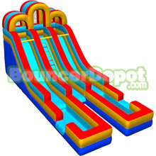 20 High Dual Pool Inflatable Water Slide