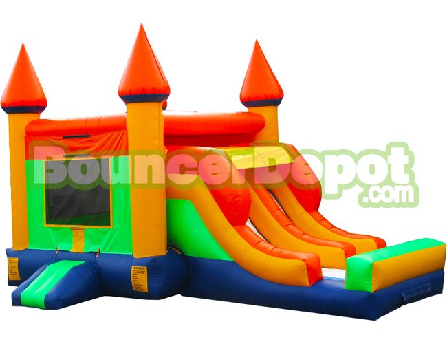 Double Lane Compact Castle Inflatable Combo Jumper