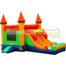 Double Lane Compact Castle Inflatable Combo Jumper
