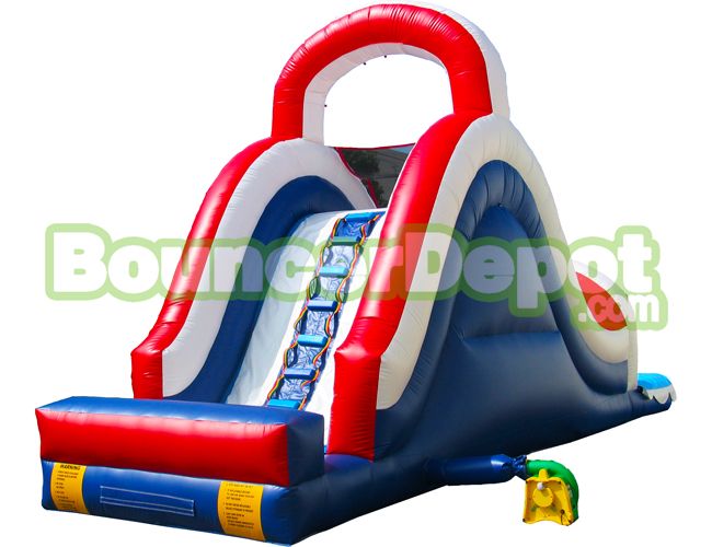 Red White Giant Inflatable Water Slide
