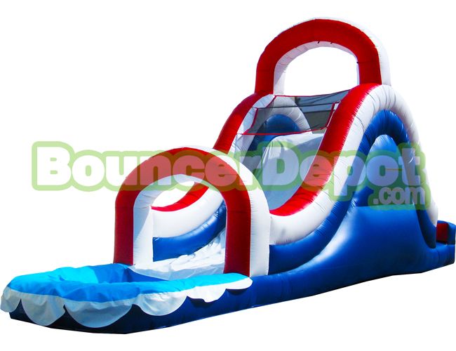 Red White Giant Inflatable Water Slide