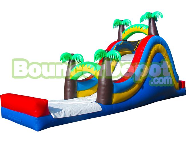 Tropical Tree Inflatable Water Slide For Sale
