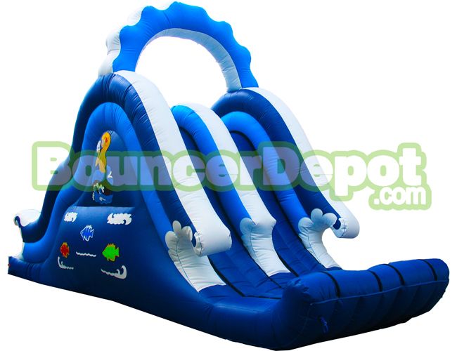 20 Feet Double Lane Ocean Inflatable Waterslides