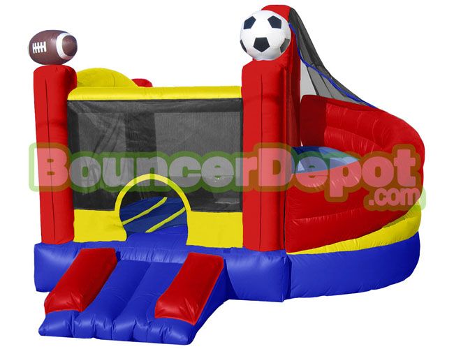 Sports Arena Residential Jumper With Slide Combo