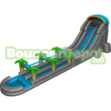 22 High Double Lane Marble Gray Water Slide