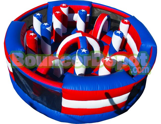 Compact Indoor Moon Bounce Obstacle Course