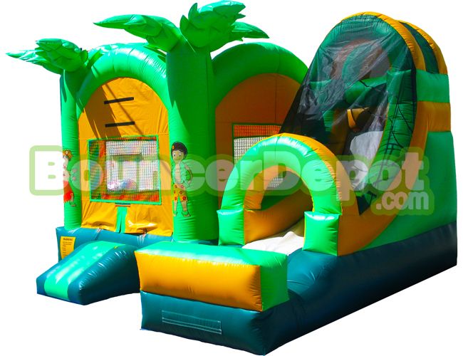 Moonwalk Bouncehouse, Hawaiian Combo Moonwalk Bounce House BouncerDepot