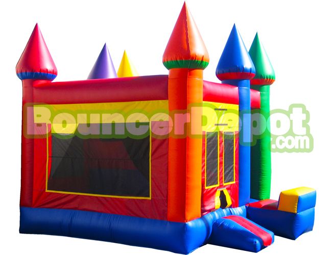 Rainbow Castle Jumper Slide Moonwalk