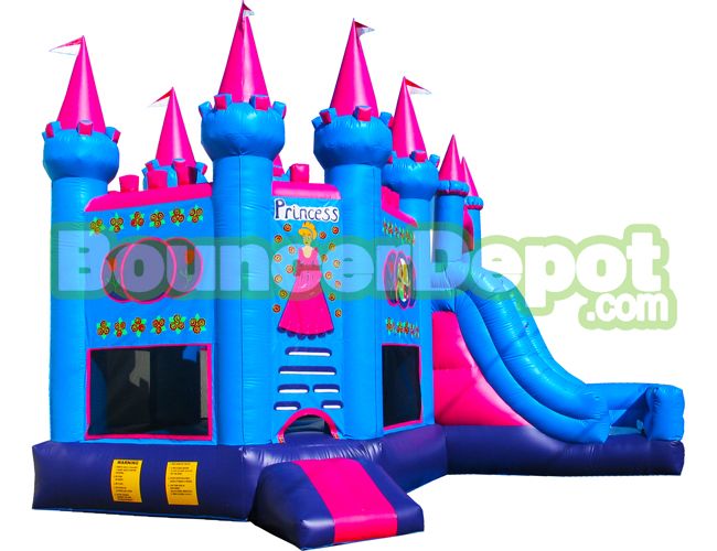 Combo Princess Castle Moonwalk Sales