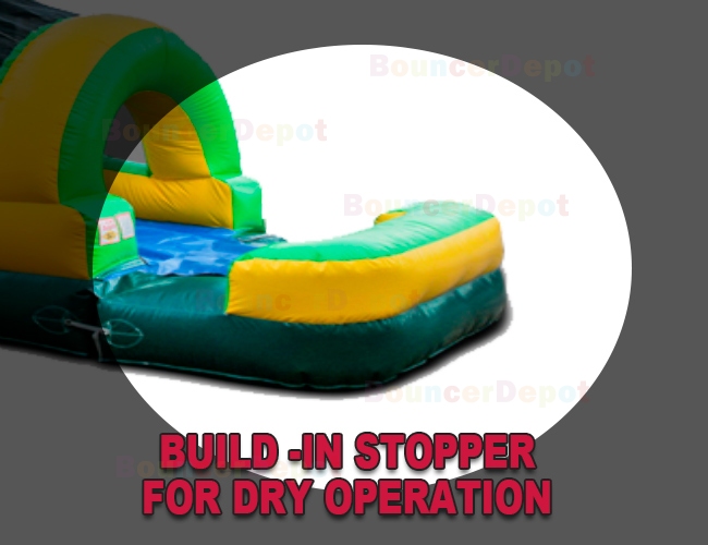 Tropical Jumper Slide Combo With Pool