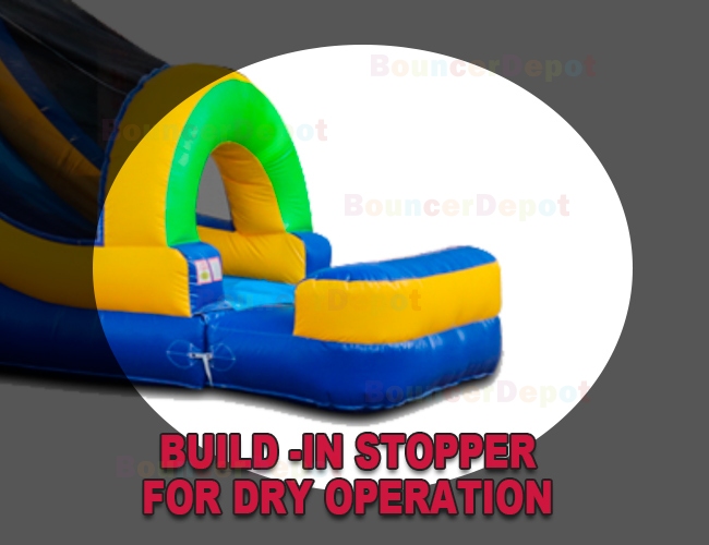 Multi Color Inflatable Jumper Slide Combo With Pool
