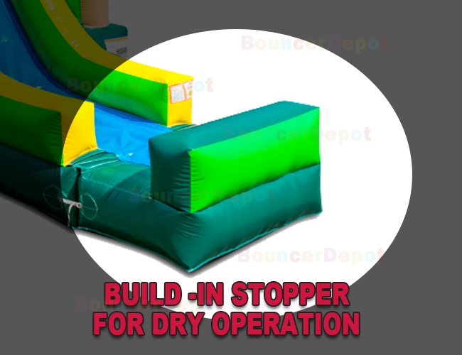 Tropical Jumper Front Slide Combo with Pool