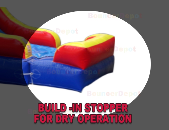 Compact Rainbow Castle Jumper with Pool