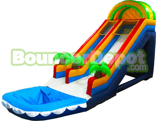 20 High Tropical Backyard Waterslide For Sale