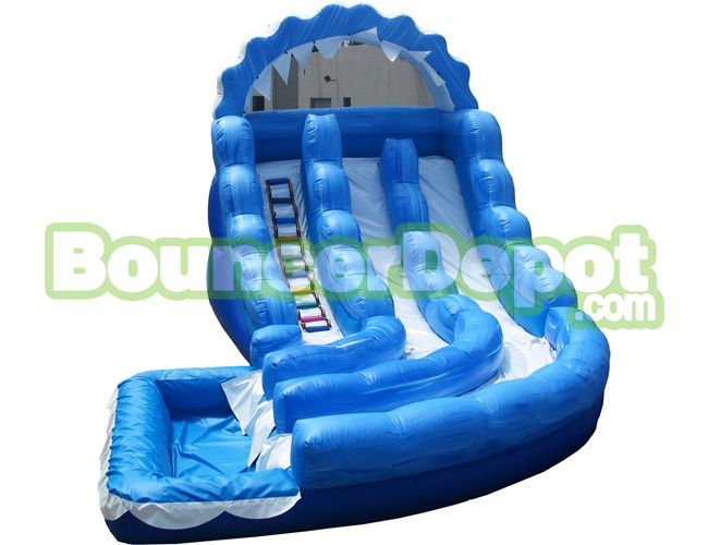Double Lane Curvy Waterslide