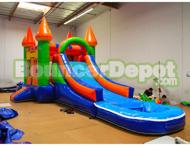 Wet Dry Castle Combo Bounce House