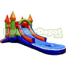 Wet Dry Castle Combo Bounce House